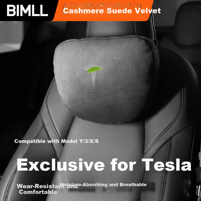 BIMLL Car Headrest Neck Pillow for Tesla Model 3/Y/S/X