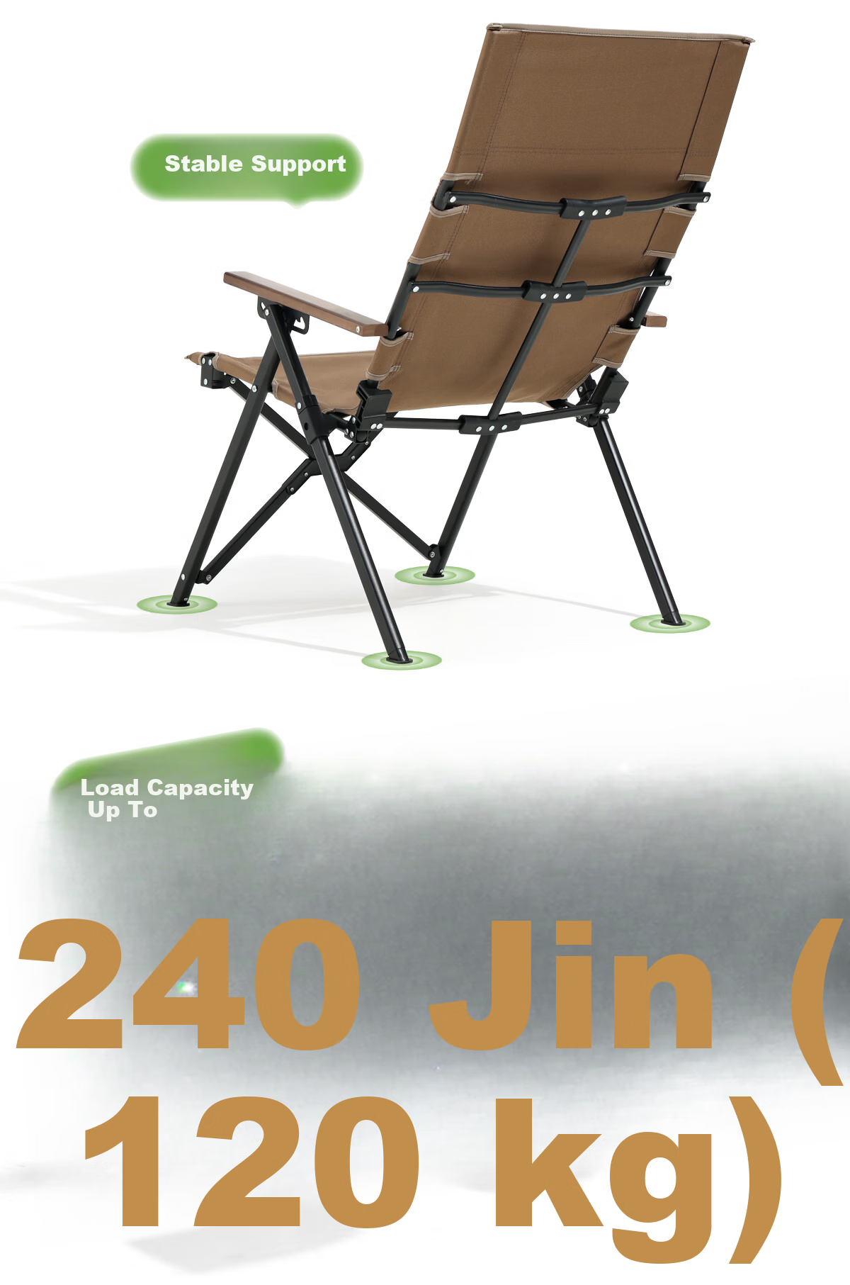 CAMEL Adjustable Folding Outdoor Recliner Portable Camping Chair Nap Chair Dual-Use Leisure Seat N75CH21050 4