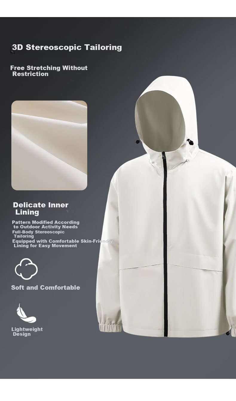 Baleno S&K Series Men's Outdoor Jacket Spring Autumn Hooded Loose Windproof Water-Repellent Sportswear 6