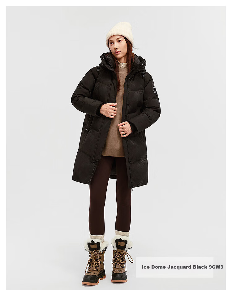 BOSIDENG Off-Season Extreme Cold Women's Thickened Hooded Mid-Length Warm Down Jacket Mall Edition 9