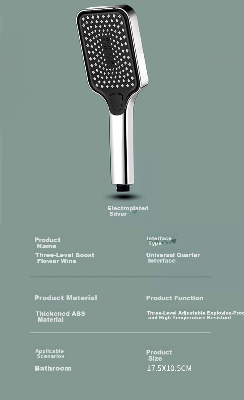 X-GRKE Germany High-Pressure Shower Head Set with Hose and Filter, Powerful Water Flow Booster 29
