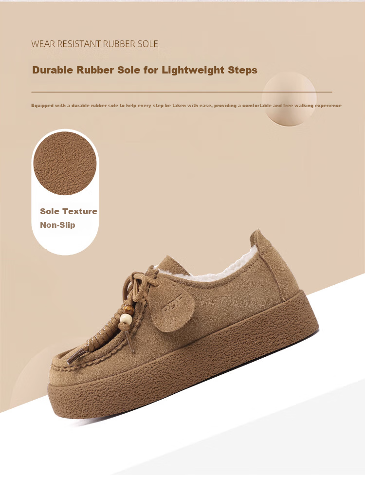 Red Dragonfly Women's Winter Cotton Shoes Fleece Thickened Lightweight Soft Sole Casual Kangaroo Shoes WLB459852D Camel Size 40 5