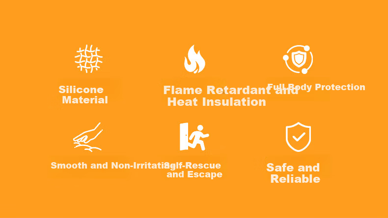 Jingxi Fireproof Escape Cloak with Gas Mask Fire-Resistant Insulation Blanket for Home Emergency Kids Version 2