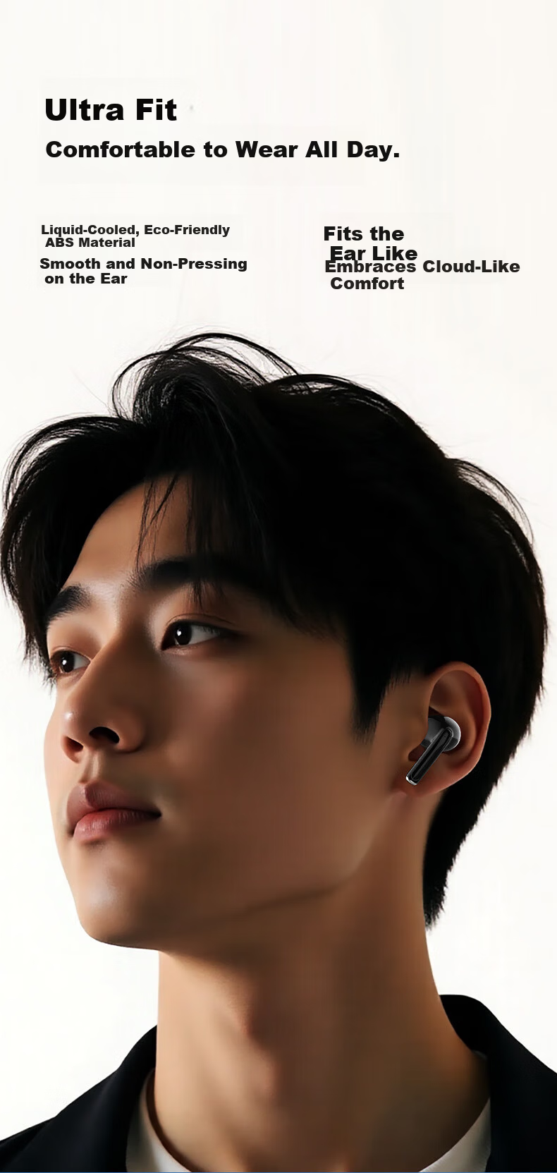 PEAK Bluetooth Ear Clip Open Bone Conduction Headphones Custom Tuned Sports Call Compatible with Apple Huawei Phones New This Month 3