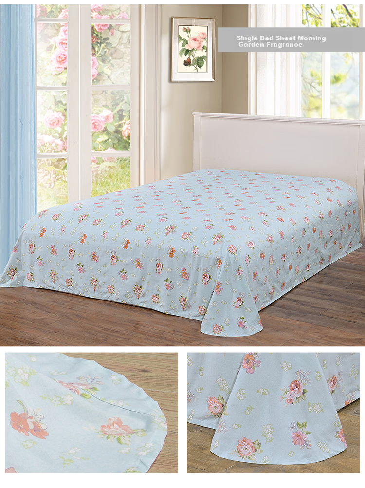 FUANNA Pure Cotton Single Bed Sheet, All-Cotton Antibacterial Bedding, Double Extra Large 1.8m/2m Bed (260*240cm), Cloud Patter 9