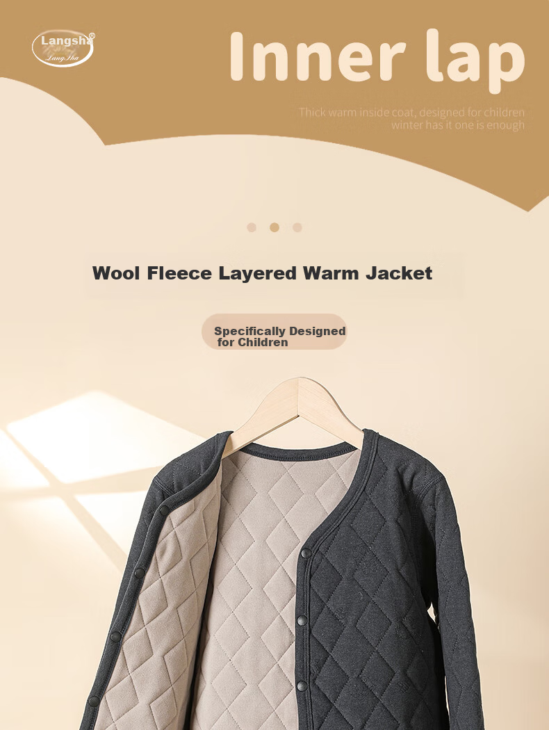 LangSha Children's Thermal Underwear, Boys And Girls Inner Wear Top, Winter Style Fleece-Lined Thickened Autumn Shirt, School Uniform Essential for Older Childre 1