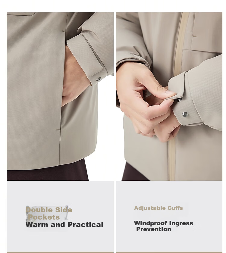 BOSIDENG Men's Off-Season 90% Down Thickened Hooded Loose Short Casual Warm Jacket 13