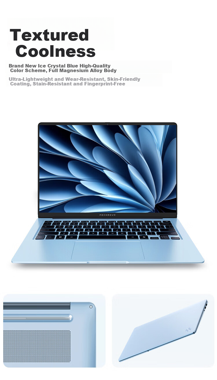 MECHREVO Starshine 14 Ice Crystal Blue (Core Ultra 7 255H 32GB 1TB 2.8K OLED 120Hz) Lightweight Gaming Office Laptop with National Subsidy 3