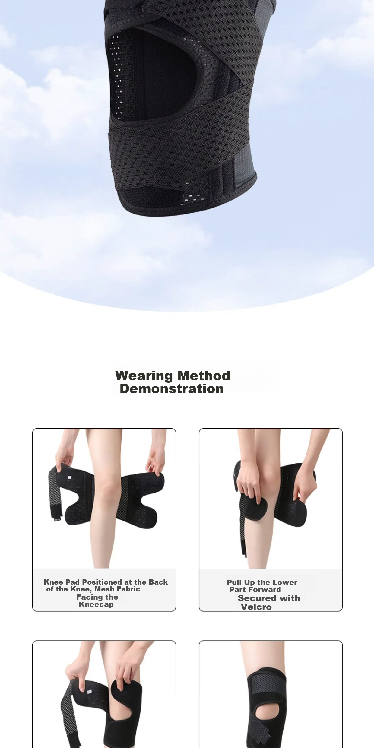 Anta Knee Brace for Meniscus Injury Sports Joint Knee Synovitis Ligament Effusion Special for Mountaineering Basketball Badminton Running 6