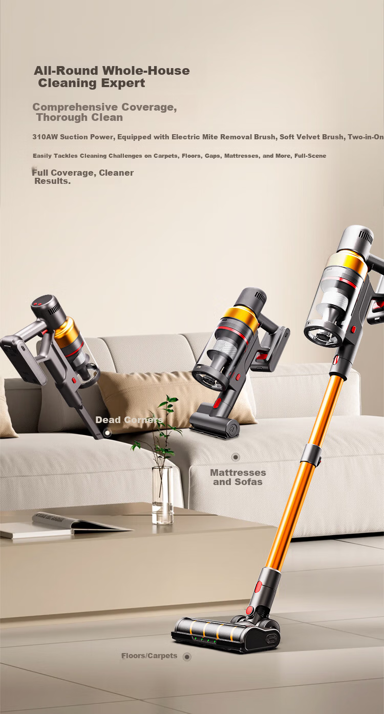 Puppy S005 Ultra Self-Dust Collection Cordless Handheld Vacuum Cleaner High Suction Power for Home【10S Quick Dust Collection 100 Days No Dust Emptying】Suitable for Pet Hair and Mattress Mite Removal 17