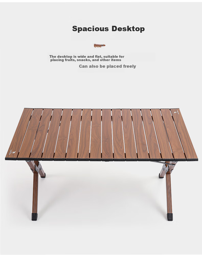 CAMEL Outdoor Camping Roll-up Table Patio BBQ Camping Travel Picnic 173BABP097 Walnut Color 5