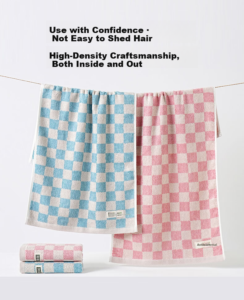Bamboo 100 Bamboo Fiber Antibacterial Towels 2-Pack Thickened Absorbent Adult Face Towels Large Towels 35*74cm 125g Each 4