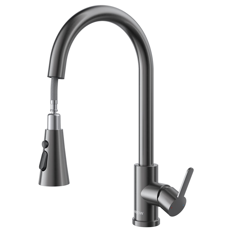 ARROW Kitchen Faucet Hot and Cold Three-Function Pull-Out 360° Swivel Hover AE45301GGW