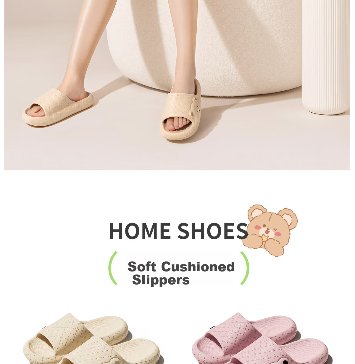 Lidani Men's Indoor Bathroom EVA Slippers Couple Wedding Home Cute Slippers for Men and Women 2