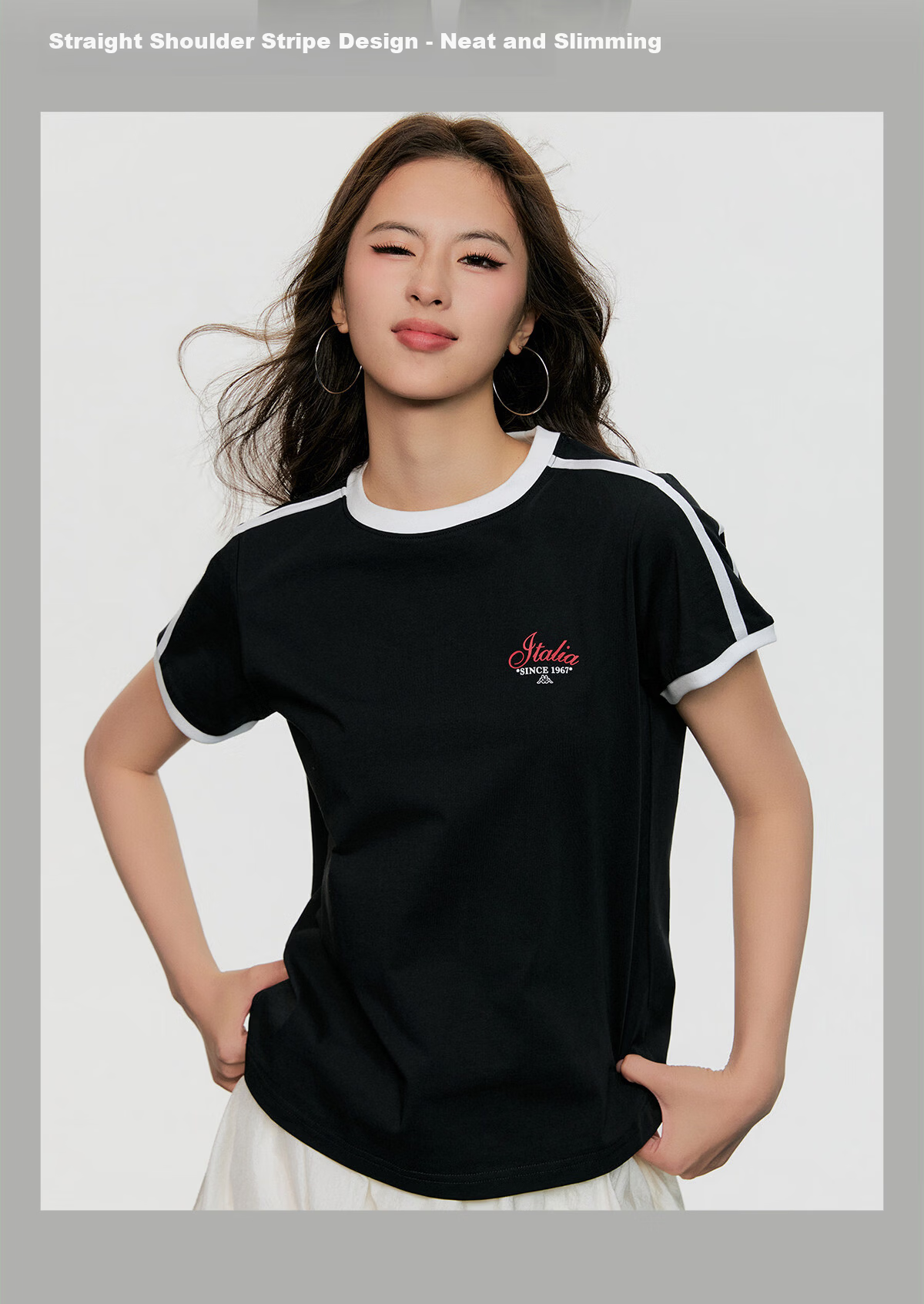 Kappa Back-to-Back Sports Short Sleeve T-Shirt Women K0G42TD31D Korea White-012 S 6