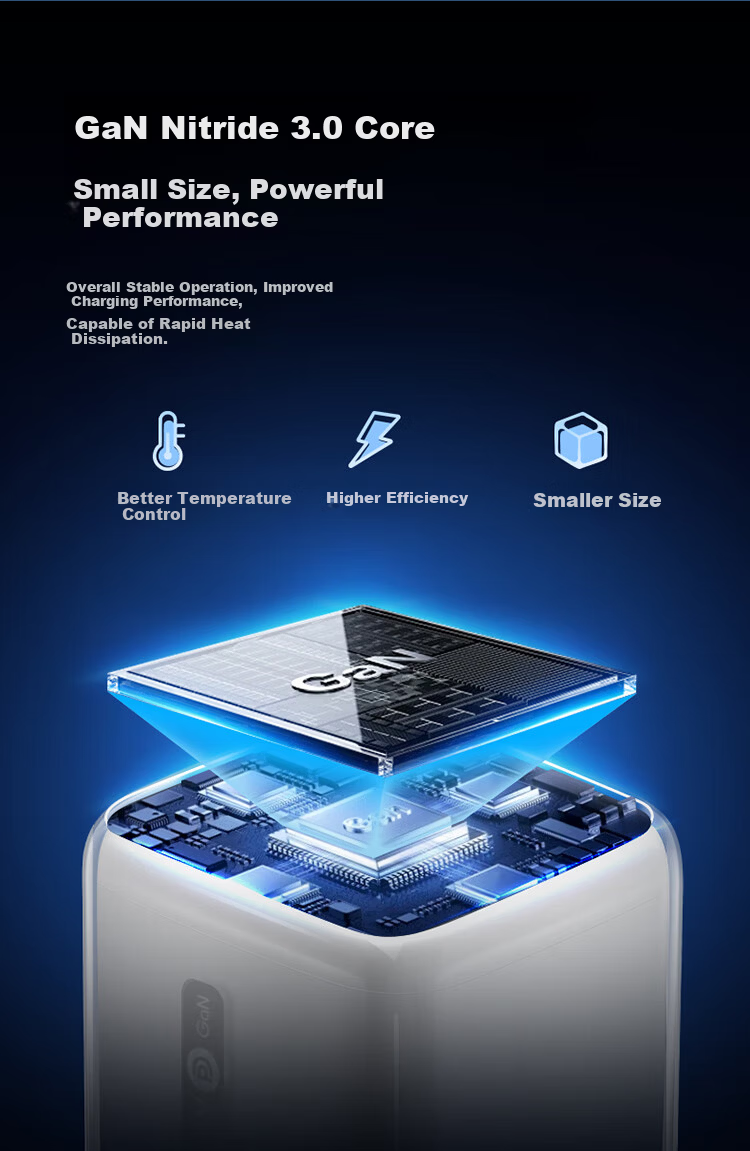 BULL [Ice-Cool Temperature Control Technology] 30W Ice Cube Apple Charger, Gallium Nitride Type-C Fast Charging Head 20Wpd, Suitable for Full Self-Stop Plug-I 2