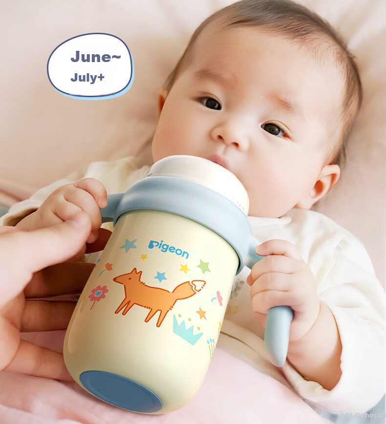 Pigeon Premium White Baby Children's Insulated Water Bottle Thermos Milk Bottle Straw Sippy Cup Anti-Choke Leak-Proof 300ml 12 Months+ 8