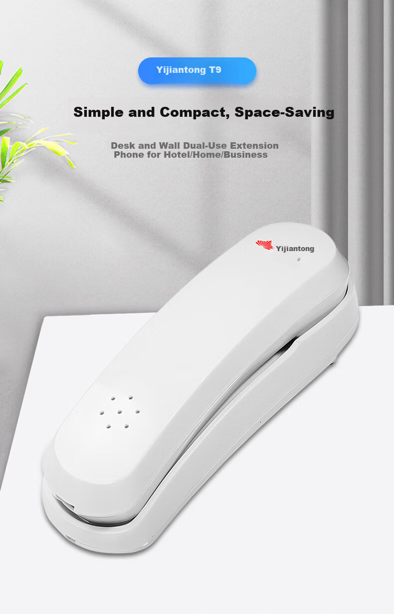 Yijiantong T9 Corded Phone Landline Wall-Mountable Caller ID Desk Phone for Elevator Bathroom Kitchen Hotel Home Use 1