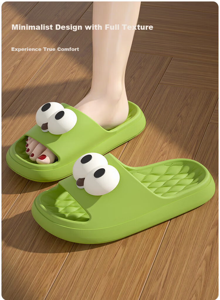 Qiumuxi Thick Sole Slippers Men Outdoor Non-Slip EVA Soft Comfortable High-Value Outdoor Couple Women's Sandals 7