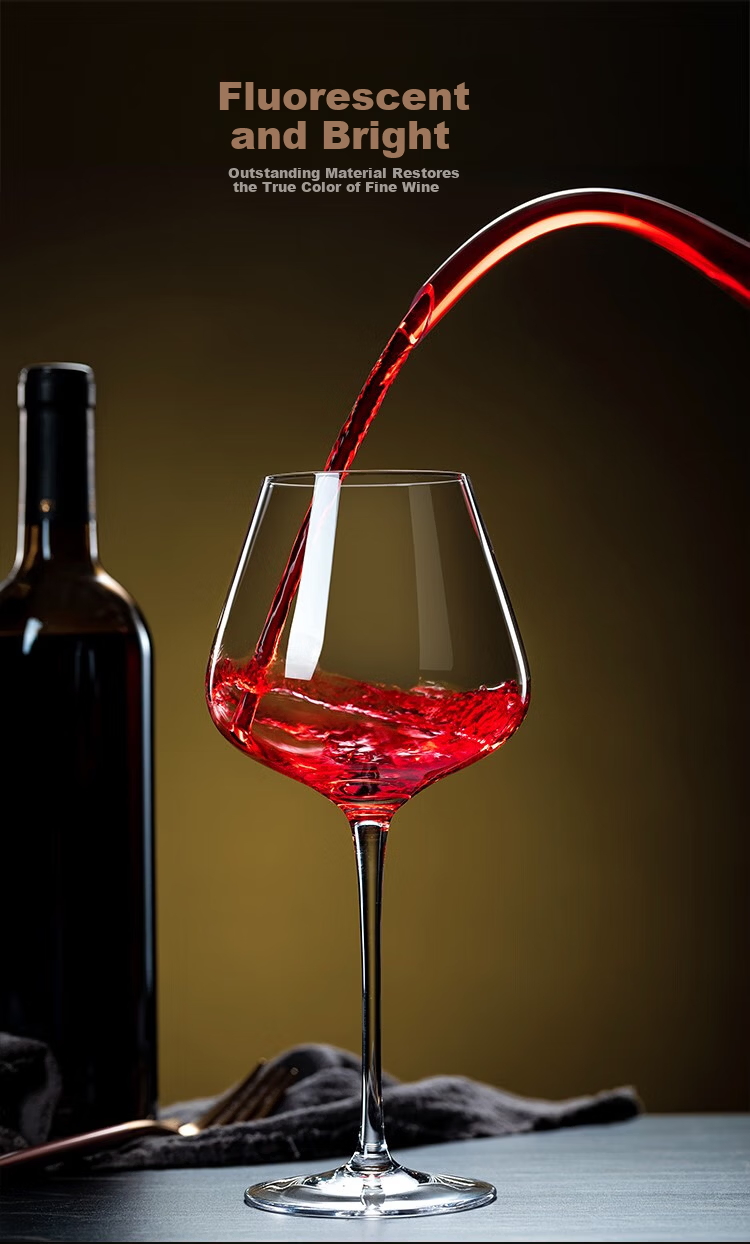 MUMU Crystal Burgundy Wine Glass Set High-End Home Use Stemware Decanter Wine Accessories Wedding Gift 8