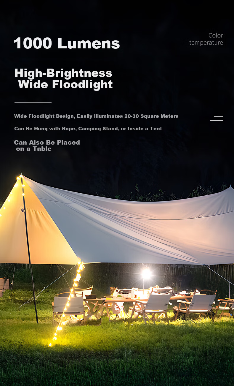 Tianhuo High-Power Outdoor Multifunctional Camping Light LED Portable Rechargeable Night Market Stall Worksite Lamp 9