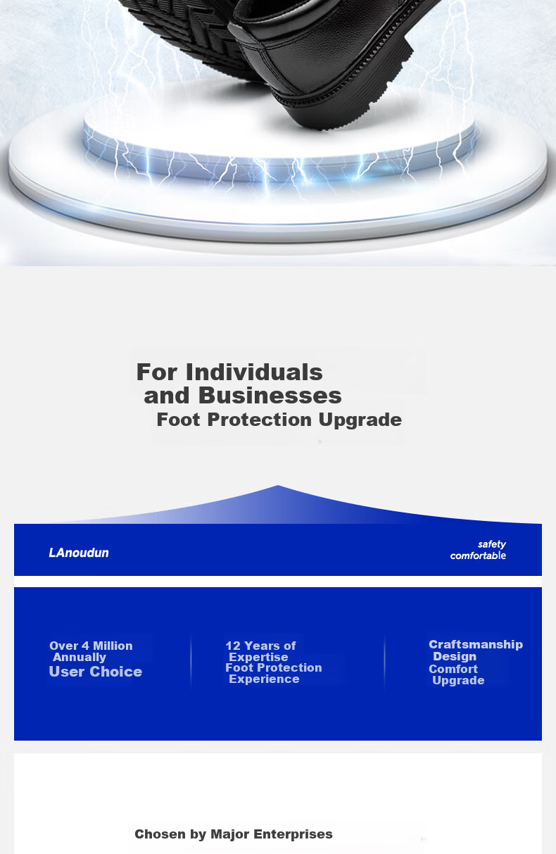 BlueOwl Shield Men's High-Temperature Resistant Steel Toe Anti-Puncture Waterproof Slip-Resistant Safety Work Shoes 005H Size 40 3