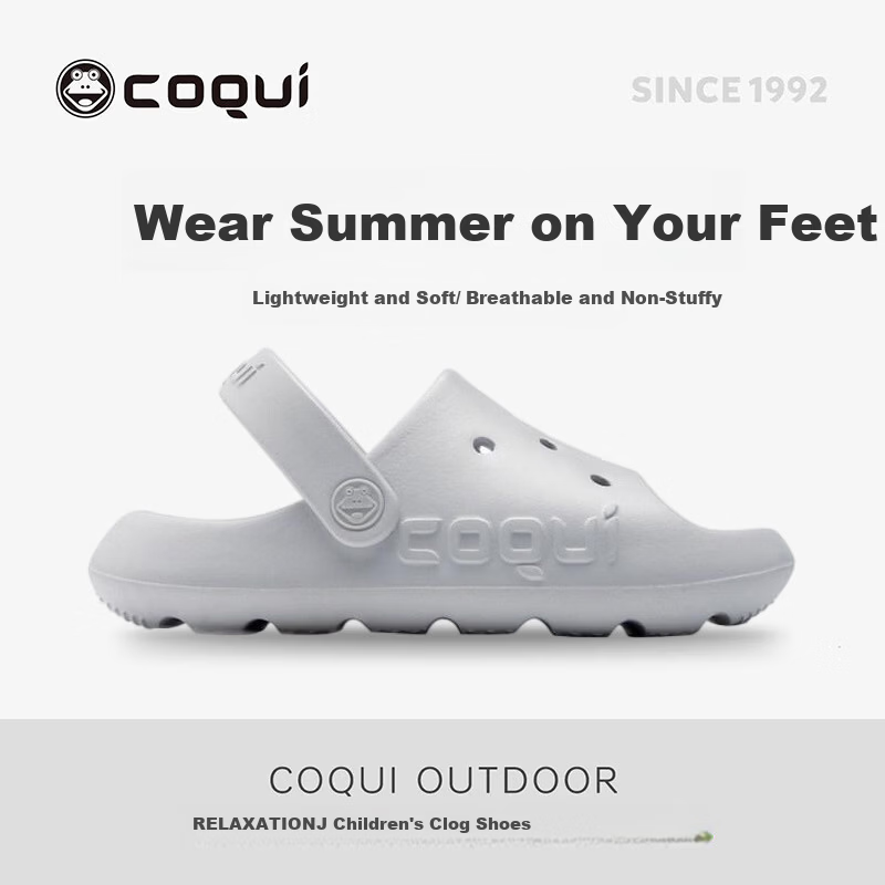 Coqui Kids Clogs Unisex Children's Slippers Eco-friendly EVA Non-slip Sandals Black Size 28-29 CQ2213