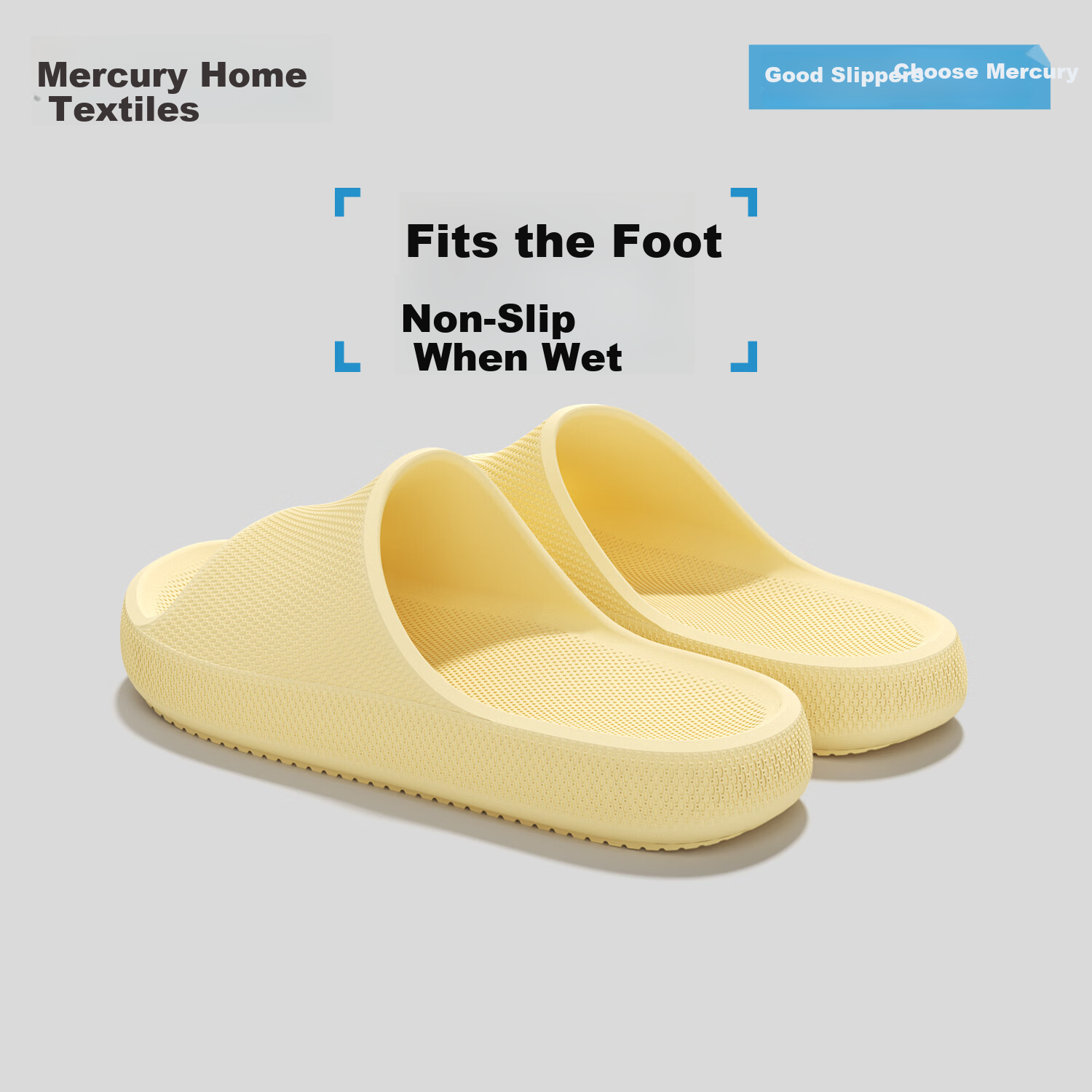 Mercury Home Textile Plain Pattern Women's Summer Indoor Soft Sole Simple Non-Slip Bathroom Shower Couple Beach Slippers Men