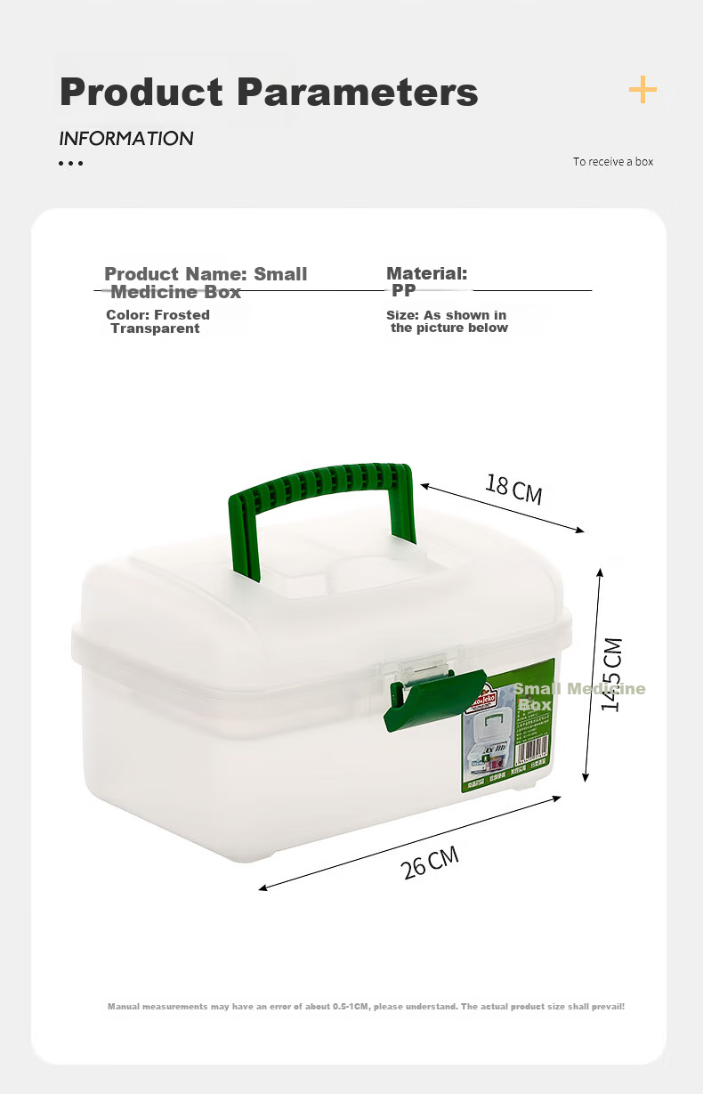 JEKO&JEKO Large Capacity Family Medicine Box, Home Medicine Cabinet, Pill Organizer, Gree 8