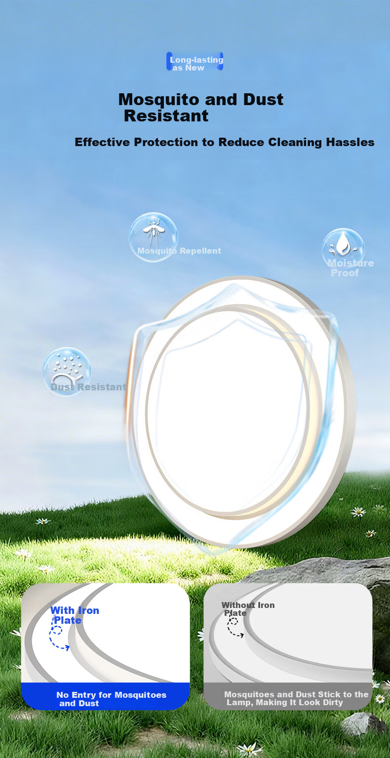 Dell Large Round Ceiling Light Modern Simple Eye-Care Living Room Bedroom Lamp Fixture New Model 9