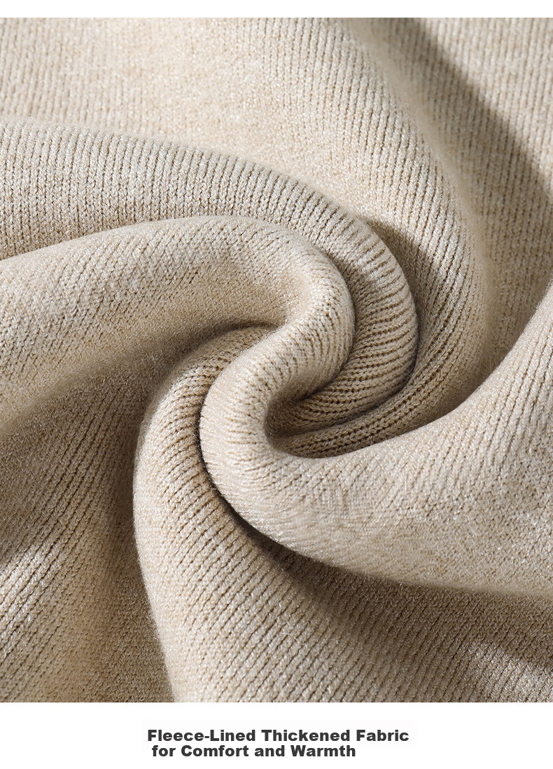 Hodo [Integrated Fleece] 2025 Autumn Winter New Men's Half Turtleneck Fleece-Lined Warm Knit Base Shirt Sweater 7