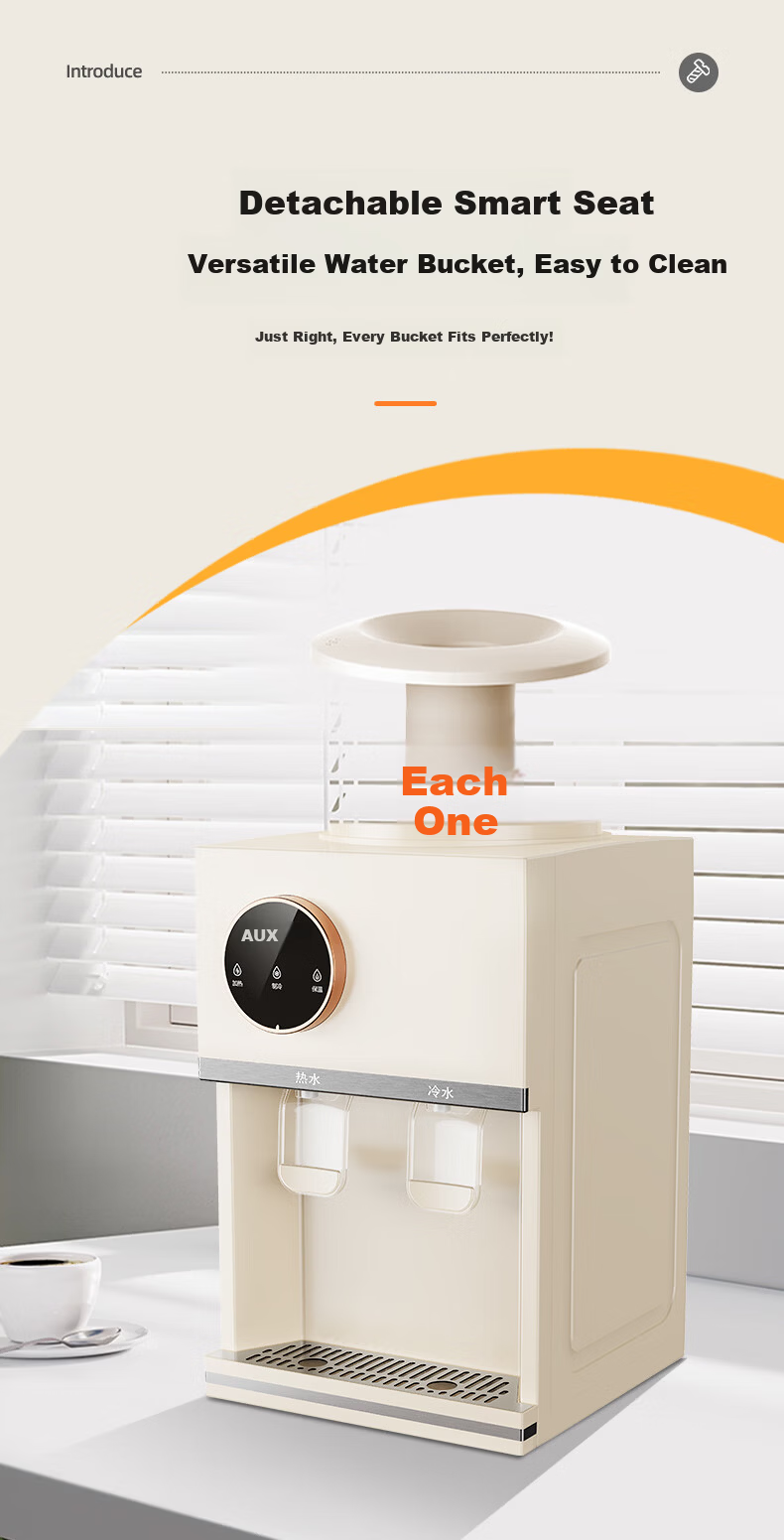AUX Household Water Dispenser Top-Loading Bottle Desktop Water Cooler Hot and Cold Model YT-0.75-01 6