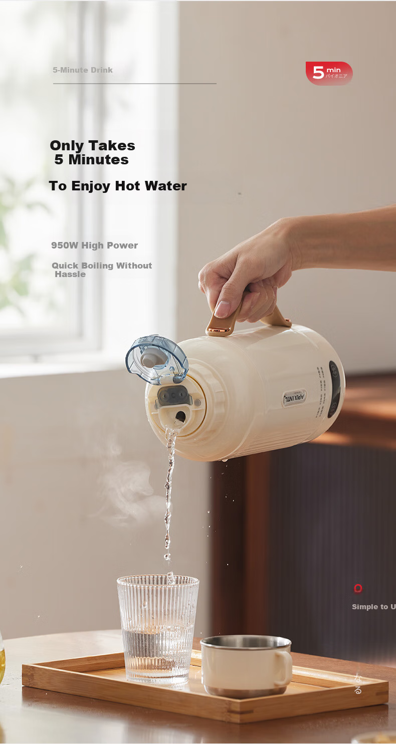 APIXINTL Anbensu Portable Electric Kettle 1L Large Capacity Multifunctional Travel Water Heater 6