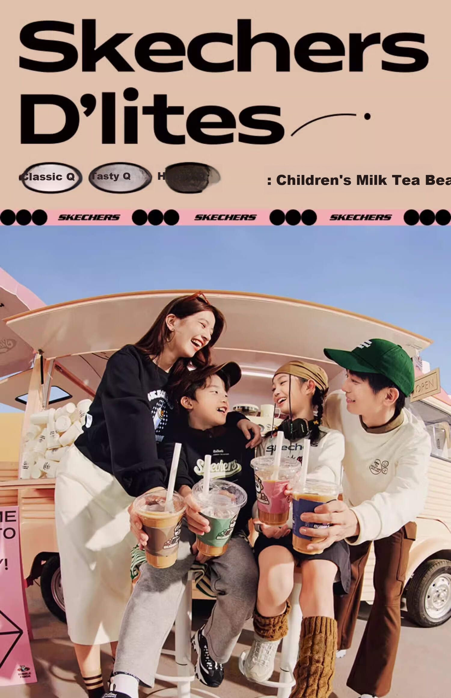 Skechers Kids Milk Tea Bear Boys Retro Dad Sneakers Sports Shoes Panda Running Shoes 403825L 1