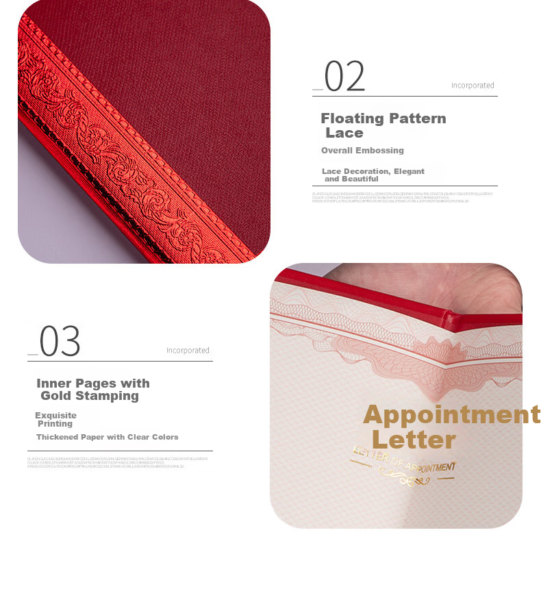 Tianshun A4 Appointment Letter, Employment Contract, Engagement Letter, Appointment Letter, Custom-Made Appointment Letter Cover, Certificate Cover, Outer Cover, Inner Pages, Printing Customization, LOGO, 12K Size, 10 Books Per Pack (Including 20 A4 Inner Pages) 7
