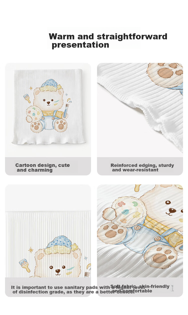 Aibao Baby Single-Layer Belly Band Newborn Navel Protector Anti-Cold Belly Wrap 2-Pack Squirrel Bear S886 9