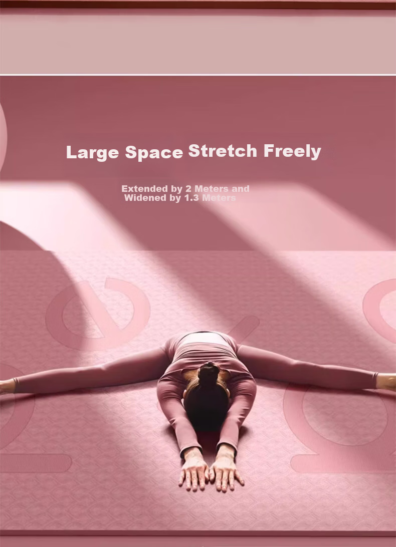 Pip Extra Large Double Yoga Mat Thickened Widened Lengthened Non-Slip TPE Mat for Children Home Dance Practice 1