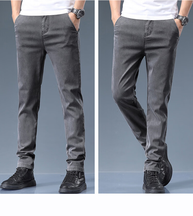 TUCANO Men's Casual Pants Spring Summer Business Loose Straight Trendy Versatile Long Pants Black 32 11