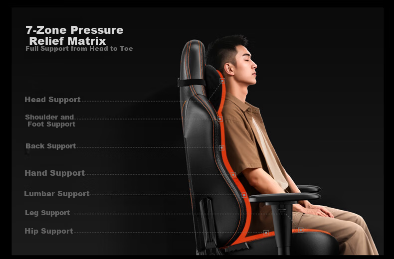AndaseaT Anderset Gaming Chair Computer Chair Tiger Head Chair Ergonomic Office Chair War God Throne Mechanical Tiger Black 13