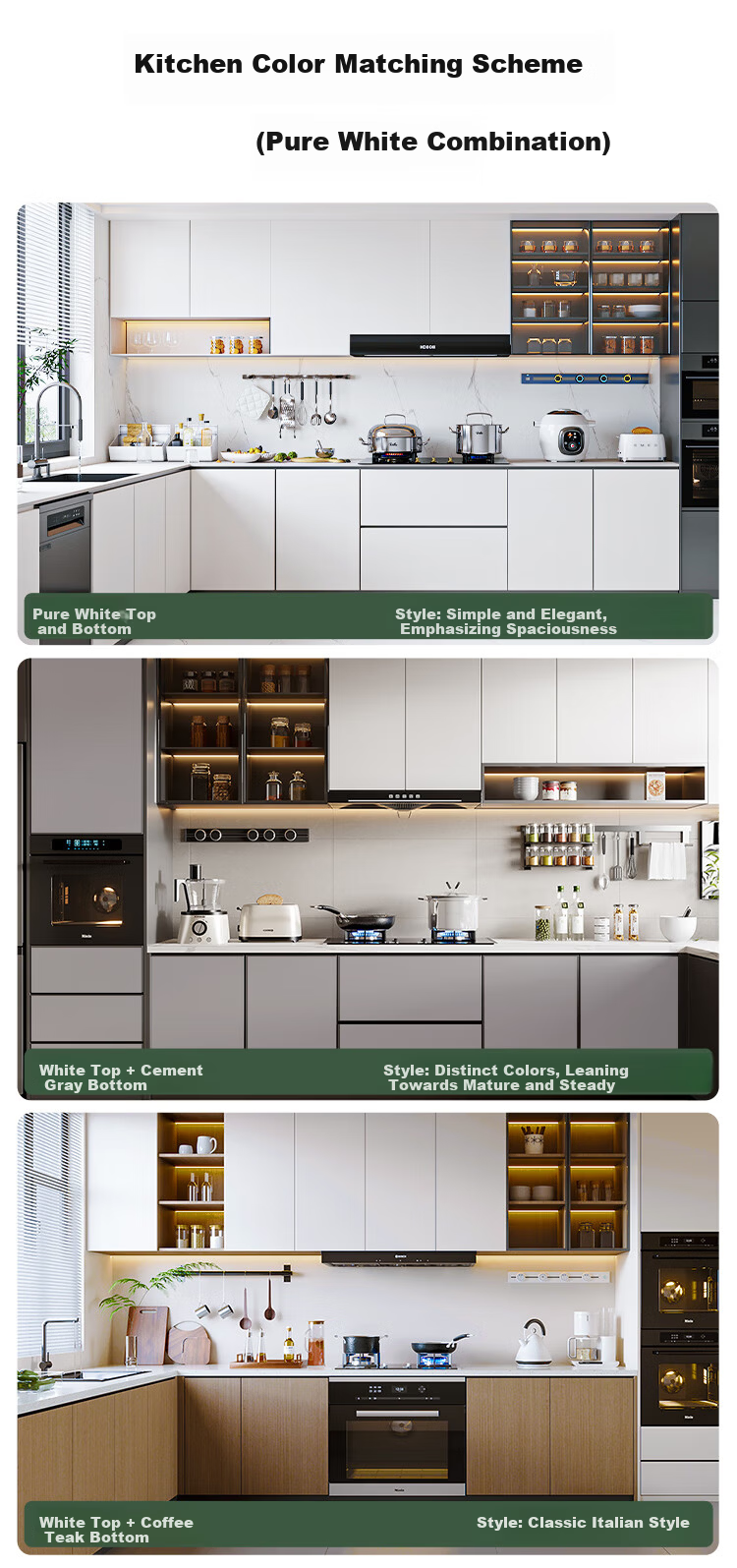 Qinghua Kitchen Oil-Proof Sticker Countertop Protective Film High-Temperature Resistant Wall Sticker Aluminum-Coated Wallpaper Golden White 60x300cm 2