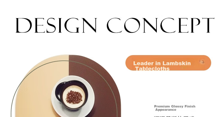 A. Lange 2026 New Luxury Premium White Lambskin Tablecloth Waterproof Oil-Resistant Coffee and Dining Table Cover Pad 5