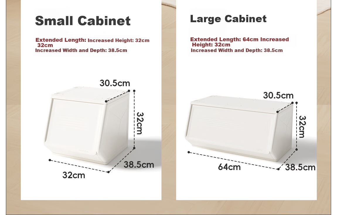 BabyViva DIY Stackable Storage Cabinet Children's Toy Storage Rack Living Room Snack Cabinet Bedroom Bookshelf Small Organizer 11