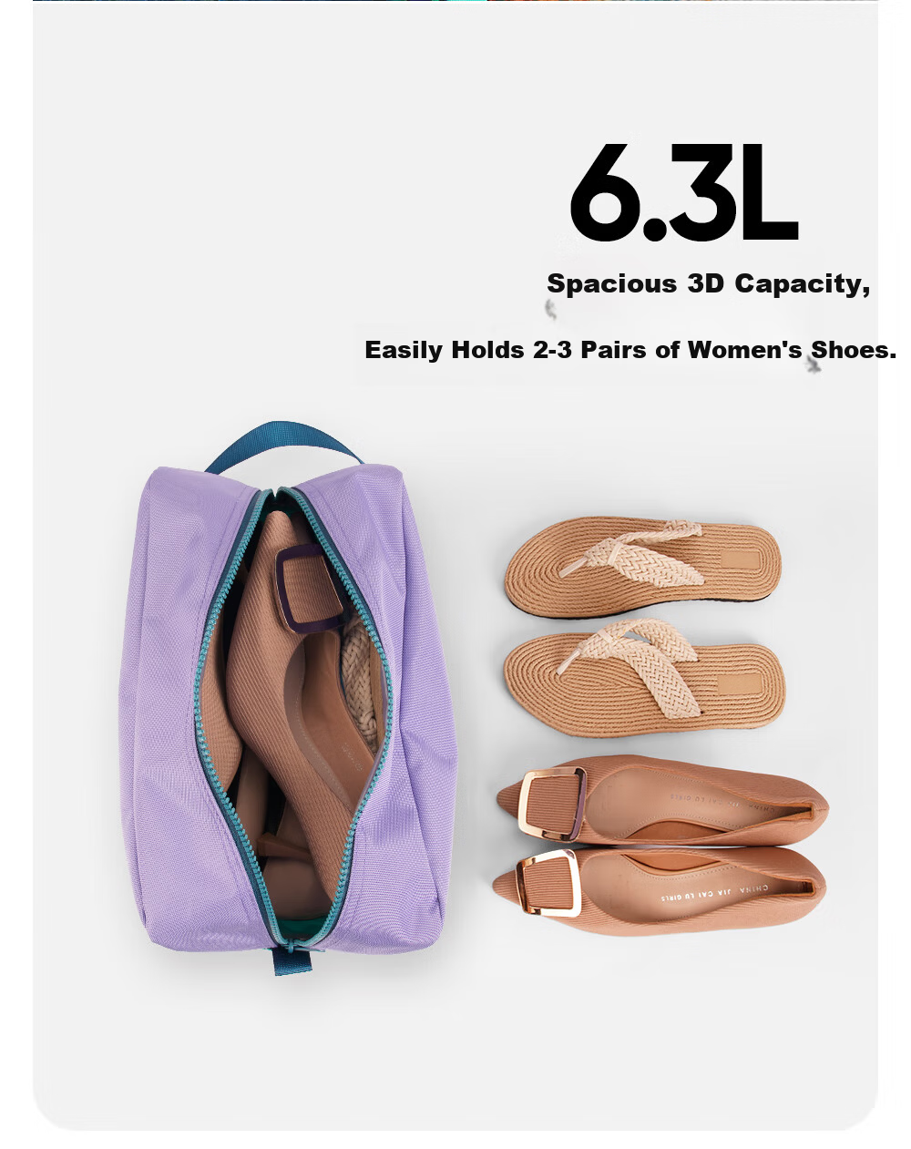M Square Waterproof Large Capacity Storage Shoe Bag Gym Swimming Toiletry Bag Travel Portable Anti-Dirt Secret Green 4