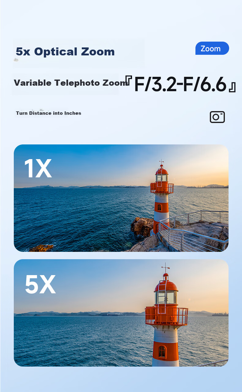CAIZU Z42 Digital Camera, 96 Megapixels, Dual Front And Rear Cameras, Optical Zoom with Inward-Extending Lens, 5K Video Beauty Alternative CCD Card Camera, Gift for Boys And Girls 14