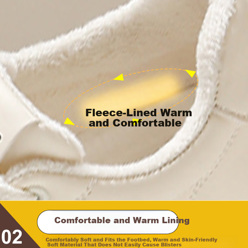 Cartelo Crocodile Women's Winter Fleece Lined Casual Warm Cotton Shoes Versatile Student Sneakers 1647 Beige Size 36