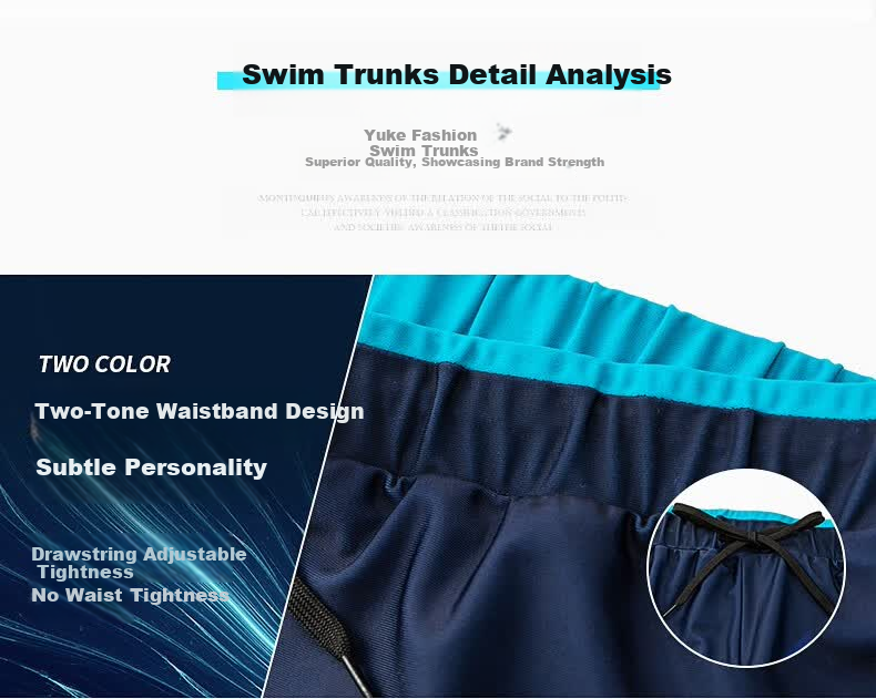 Yuke Men's Swim Trunks Anti-Embarrassment Loose Fit Boxer Shorts Swimming Pants Hot Spring Swimwear Beachwear with Nose Clip and Earplug Storage Bag Black L (110-130 Jin) 2
