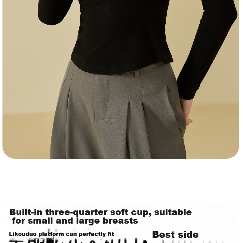 Urban Beauty Women's Autumn Winter Thermal Underwear Skin-friendly Slim Fit Square Neck Top Autumn Shirt Base Layer 14