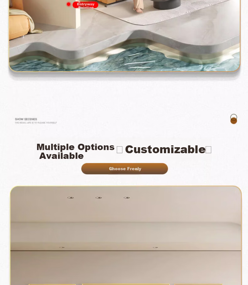 Mao Jiu Jiang Cream Style Furui Continuous Living Room Decorative Painting High-End Sofa Background Wall Hanging Triptych Wall Art 15
