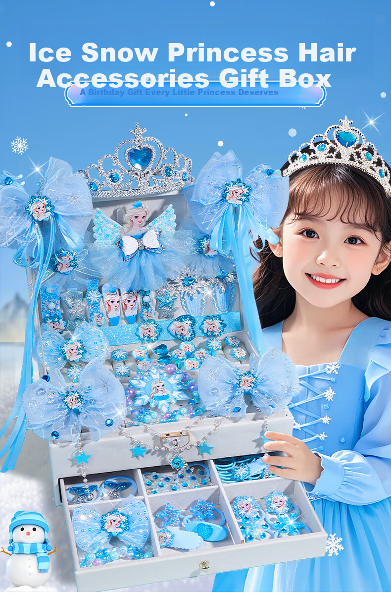 Starry Bubble Galaxy Elsa Princess Toy Children's Day Gift Girls Birthday Gift 6-10 Years Elsa Girls Jewelry Set 2