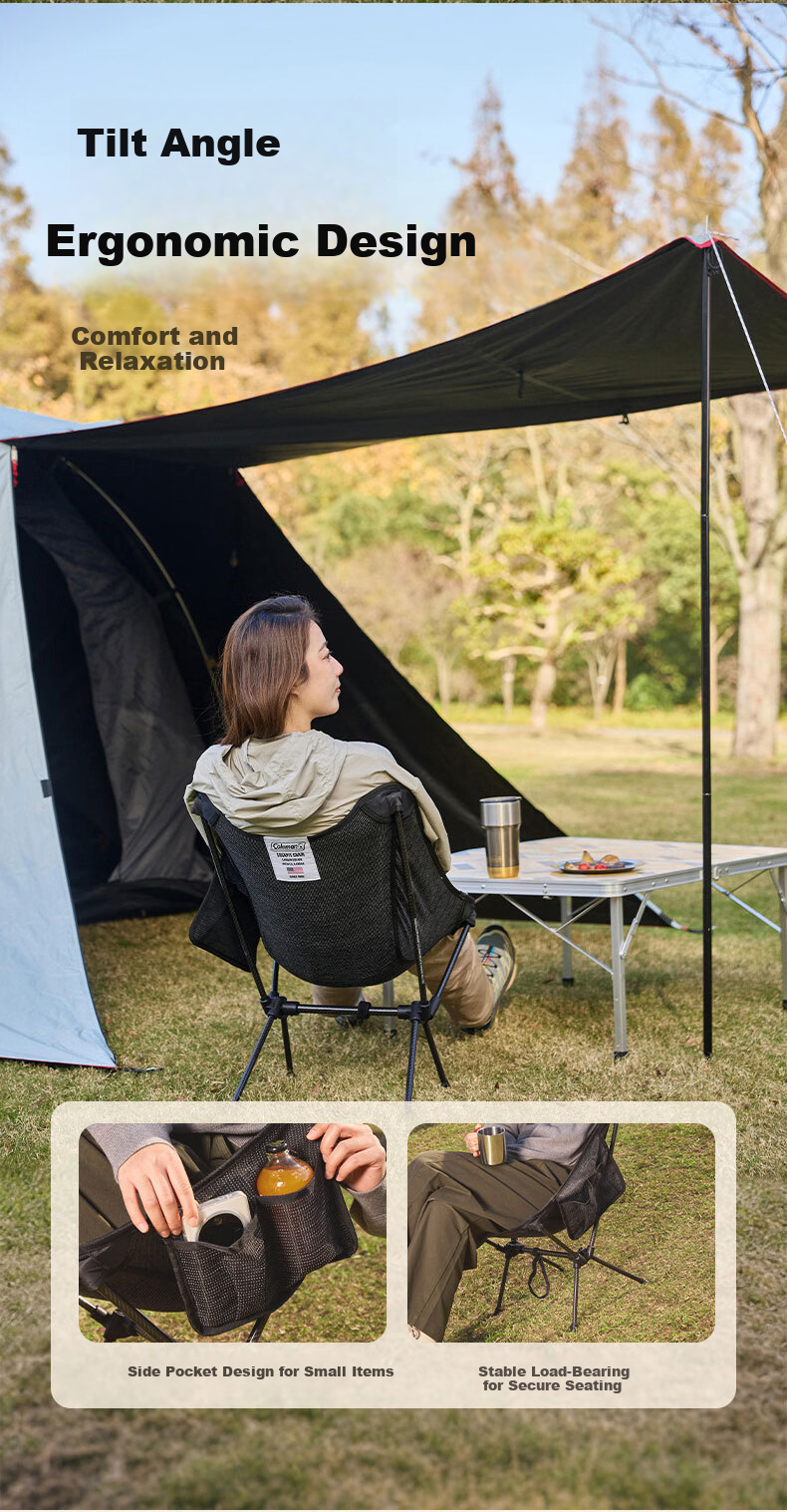 Coleman Chengye Series Outdoor Camping Folding Table Adjustable Portable Aluminum Alloy Wood Grain Picnic Table 90CM 26